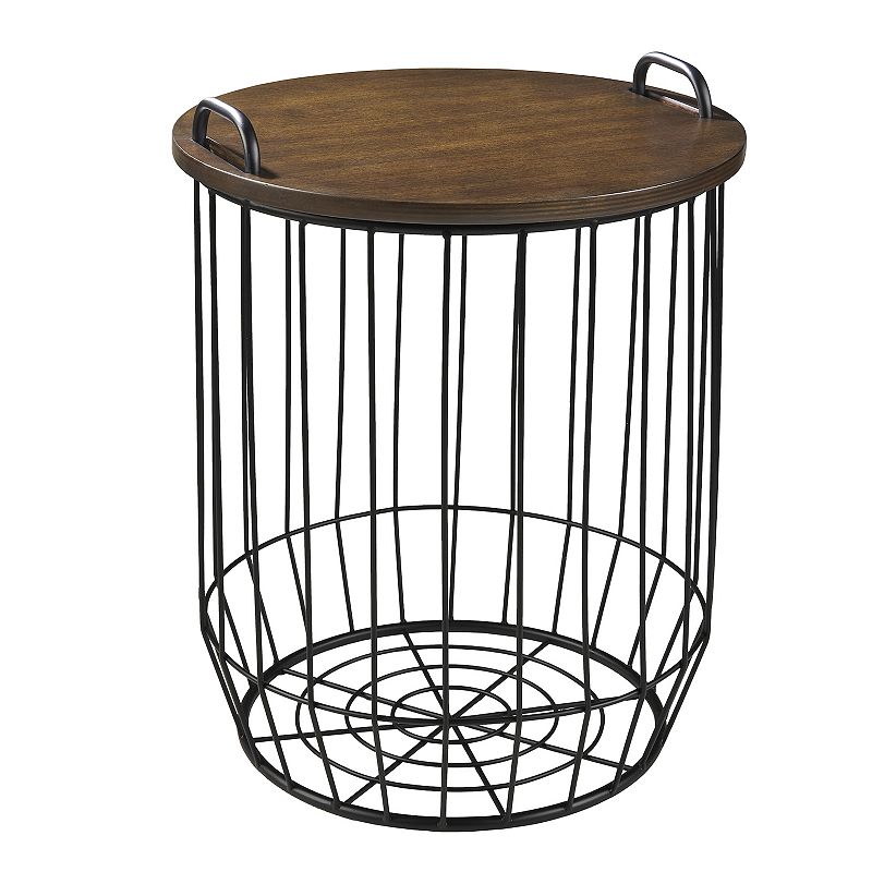 Madison Park Hayden Basket-Storage End Table, Mediterranean $54.99 MSRP