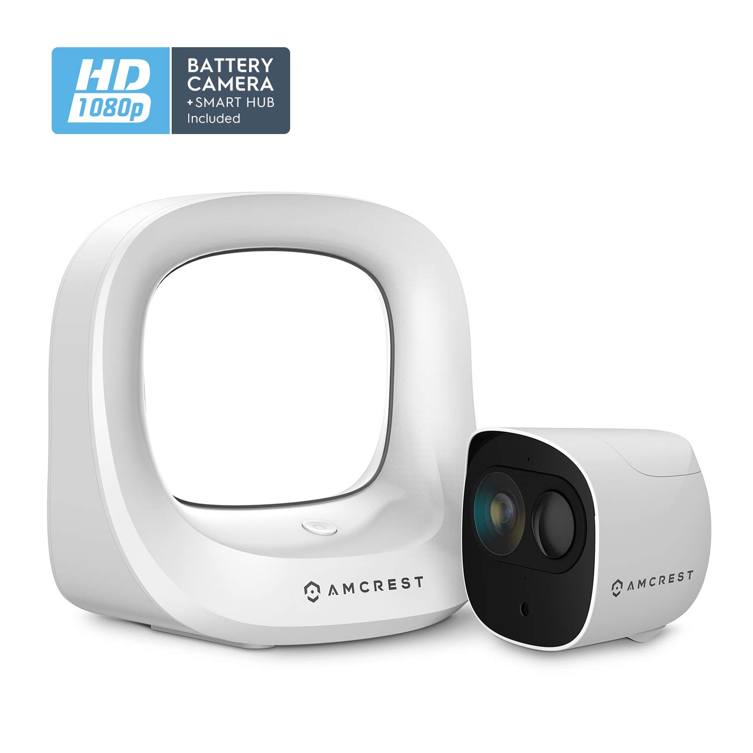 Amcrest SmartHome 1080p 2MP Wireless Battery Camera with SmartHub, White $155.31 MSRP
