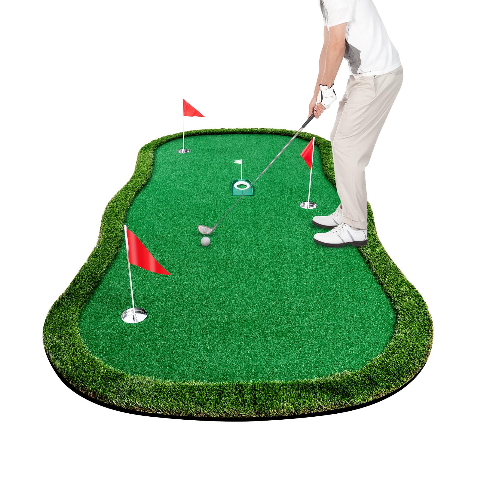 Golf Putting Green Indoor Outdoor Large Practice Putting Mat 5x10ft/5x12ft $208.98 MSRP