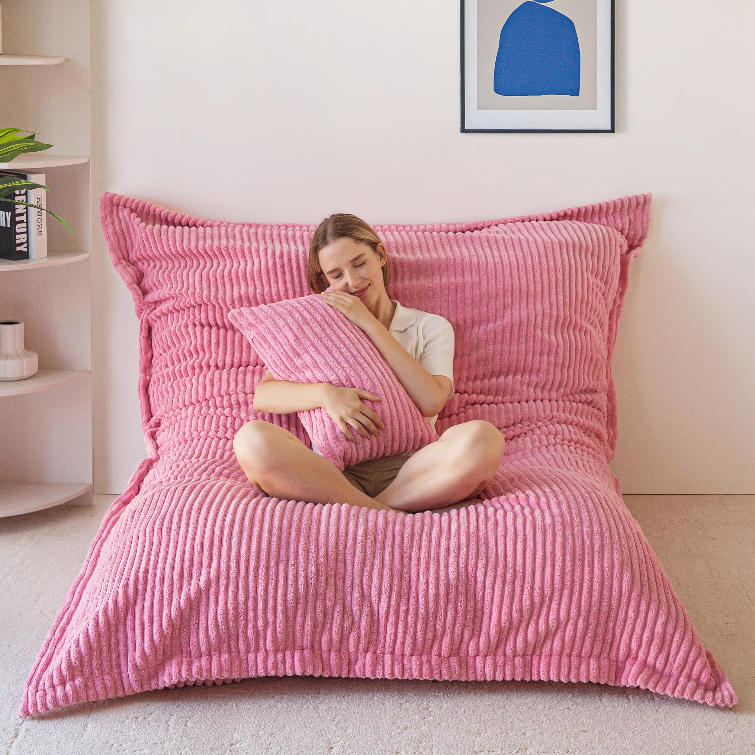 MAXYOYO Giant Bean Bag Chair with Pillow, 3 in 1 Convertible Bean Bag Chair $99.99 MSRP