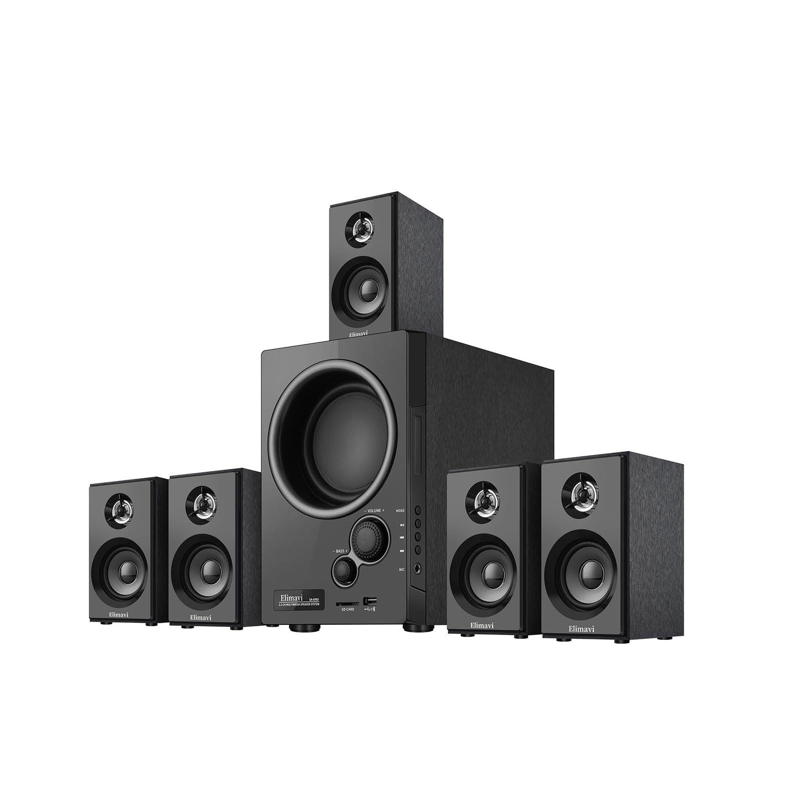 Elimavi 5.1 Home Theater Surround Sound System with 5.5-Inch Subwoofer $69.99 MSRP