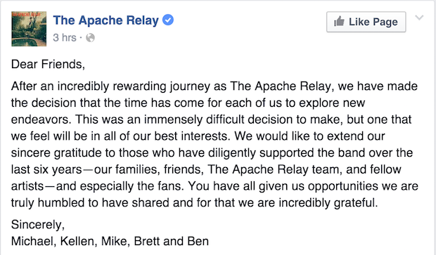 Screen Shot - Apache Relay Farewell