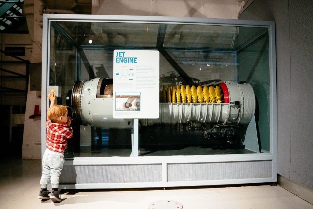 Things to do in NYC with kids: Kids area of the Intrepid Museum