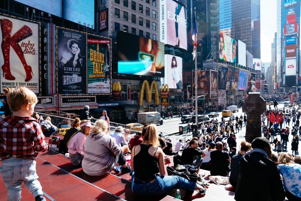 Things to do in NYC with Kids: Times Square TKTS Steps