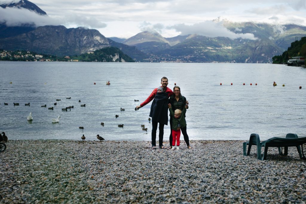 family travel lake mountains