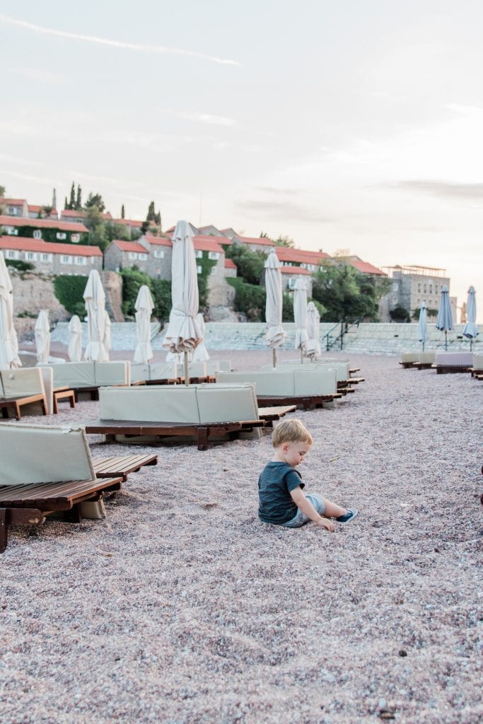 The beaches of Sveti Stefan are some of the most beautiful in Montenegro