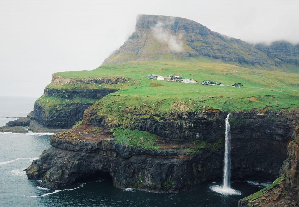 The Mulafossur Waterfall is a popular destination for visitors