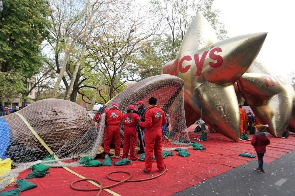 Things to do in NYC with Kids: Macy's Thanksgiving Parade Balloon Inflation