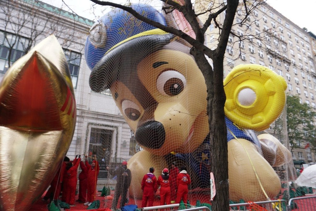 Things to do in NYC with Kids: Balloon Inflation for Macy's Thanksgiving Day Parade