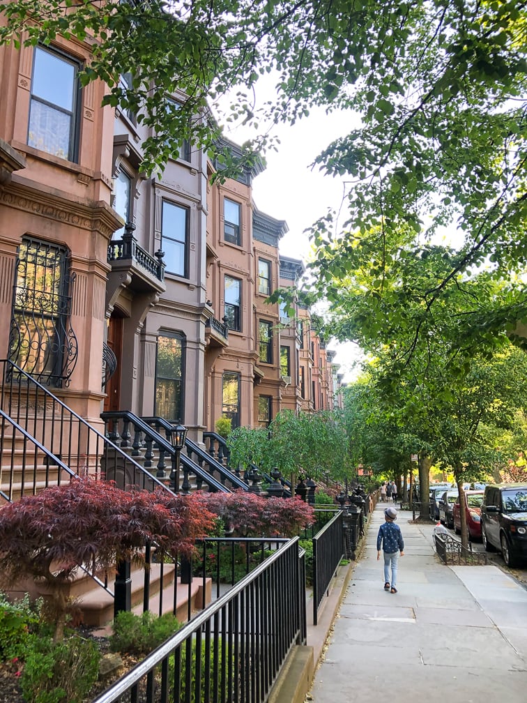 Things to do in NYC with kids: Walking in Park Slope Brooklyn