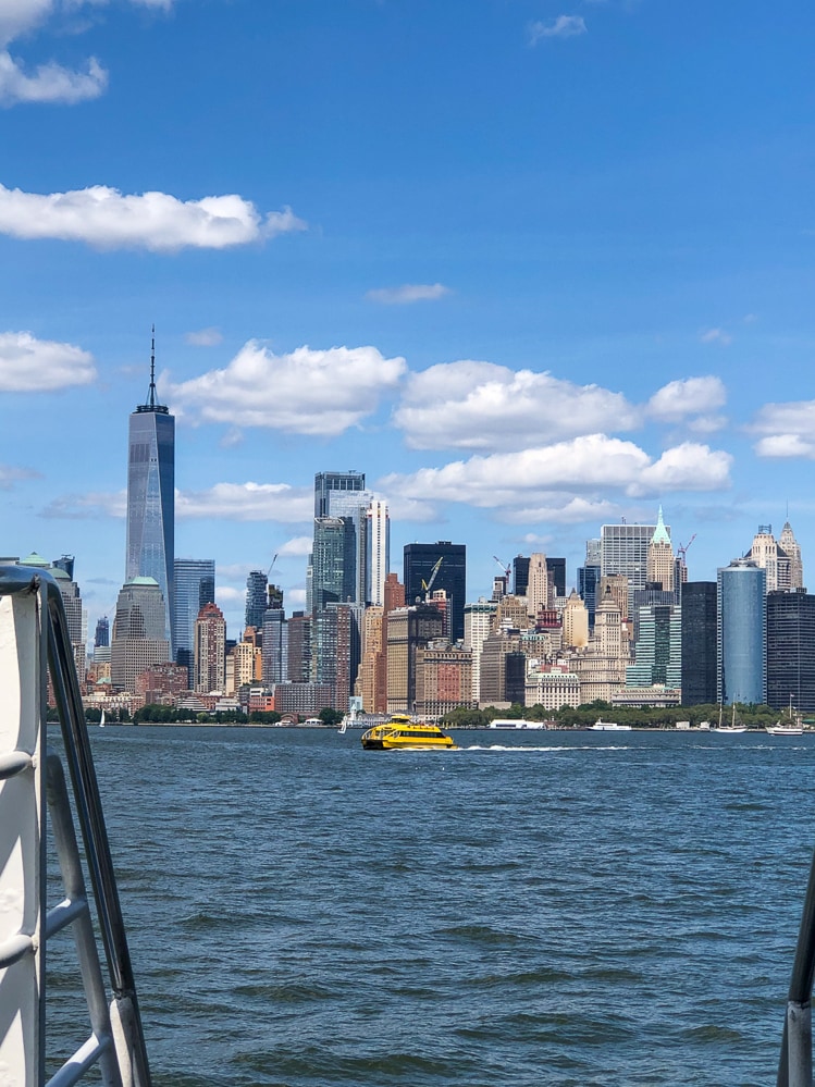 Things to do in NYC with kids: Manhattan skyline from ferry