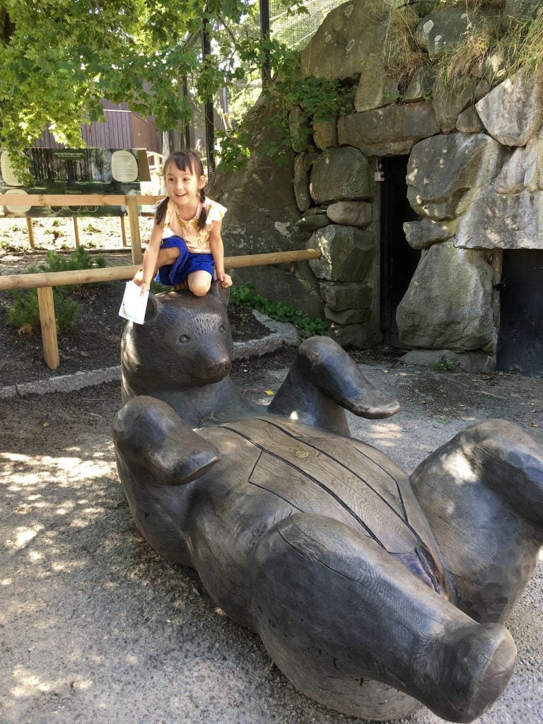 Things to do in Stockholm with kids: Girl in Skansen