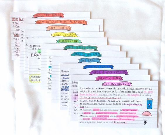 Fichas de estudio