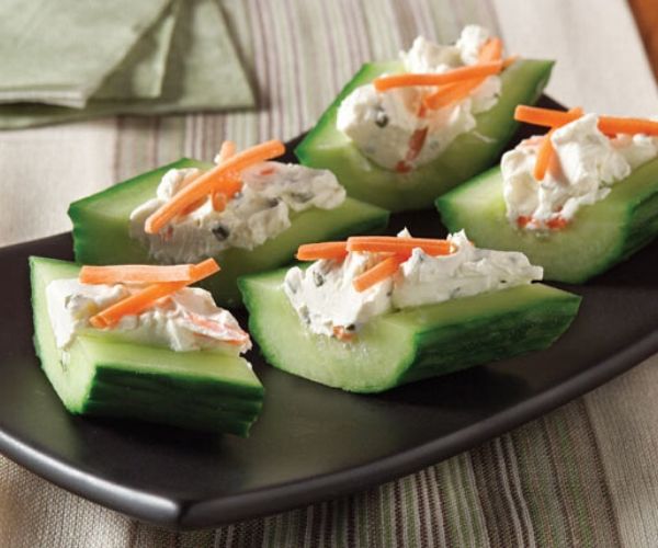 pepino queso y zanahoria