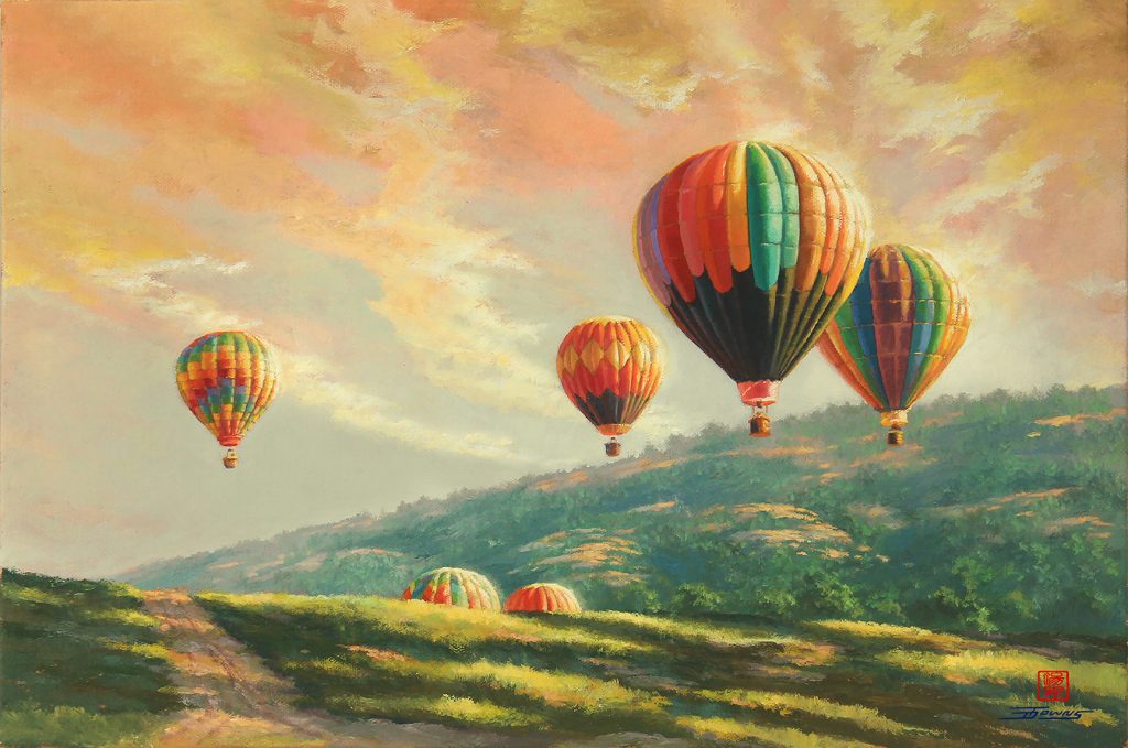 fine art hot air balloon