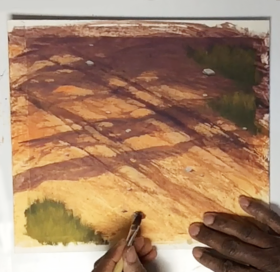 Artist Technique to Depict Ground Texture DONALD TOWNS ART