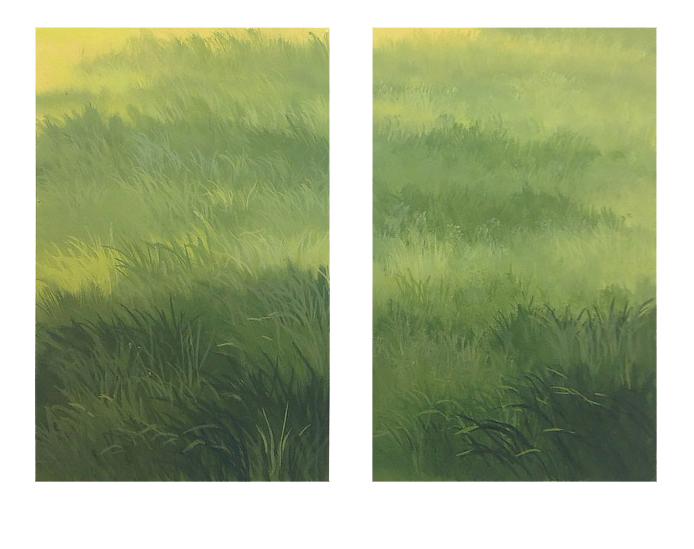 Artist Technique Depicting Grass in a Painting DONALD TOWNS ART