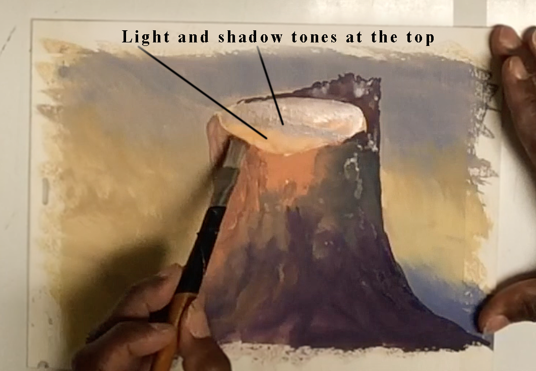 Artist Technique Depicting Tree Bark DONALD TOWNS ART