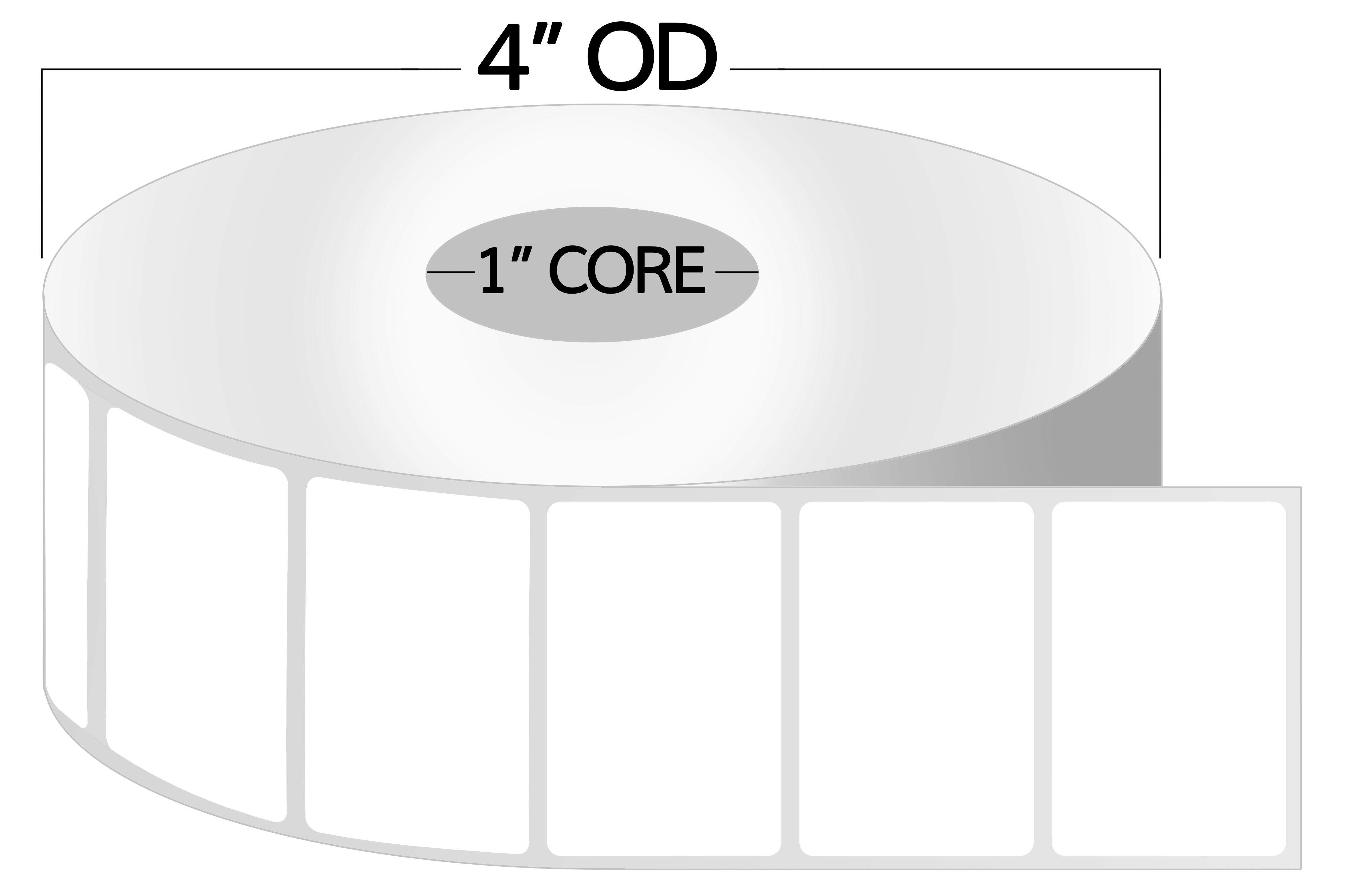 1 inch core 1 x 1 2 zebra compatible direct thermal labels 1 roll