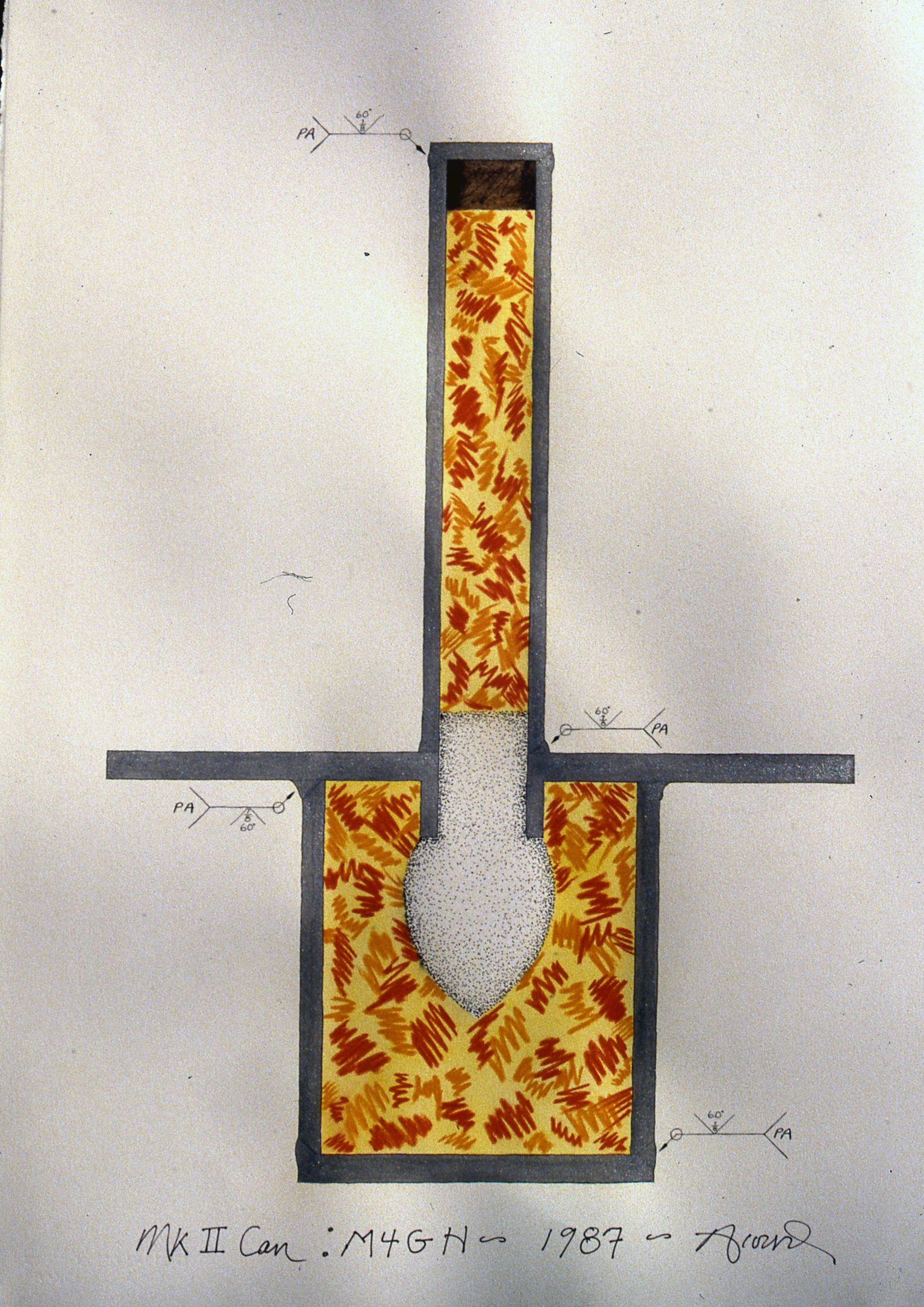 Uranium Core insert for Monstrance for a Grey Horse · Hanford