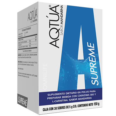 AQTUA MANDARINA SUPREME, CAJA 30 SACHETS