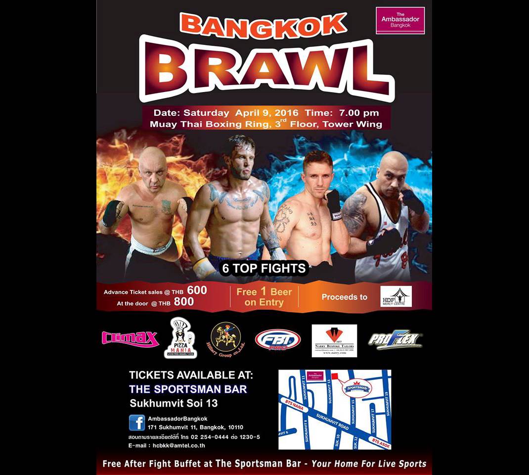 bangkok brawl white collar boxing activity the ambassador white collar boxing flyer