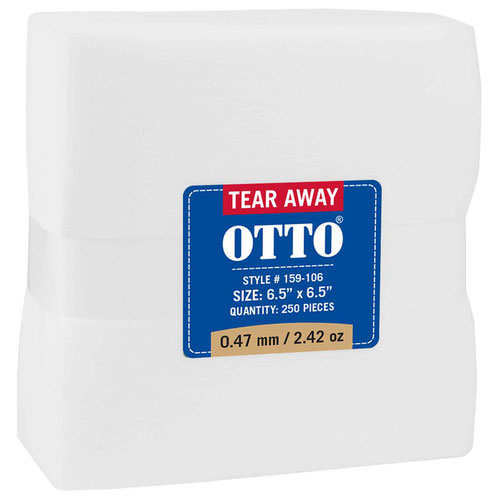 OTTO Embroidery Stabilizer Backing Tear Away Sheets