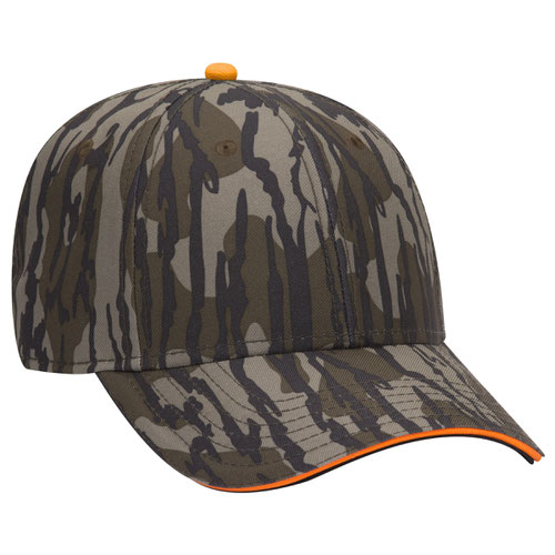 OTTO CAP Mossy Oak Camouflage Sandwich Visor 6 Panel Low Profile Baseball Cap