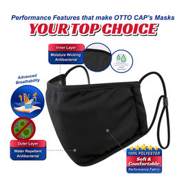 OTTO CAP Binding Edge Face Mask w/ Adjustable Straps