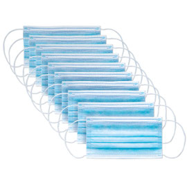 OTTO CAP 3-Ply Disposable Earloop Face Masks – 10pc Travel Packs (100 Pieces / Box)