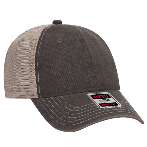 OTTO CAP® 6 Panel Low Profile Mesh Back Trucker Dad Hat