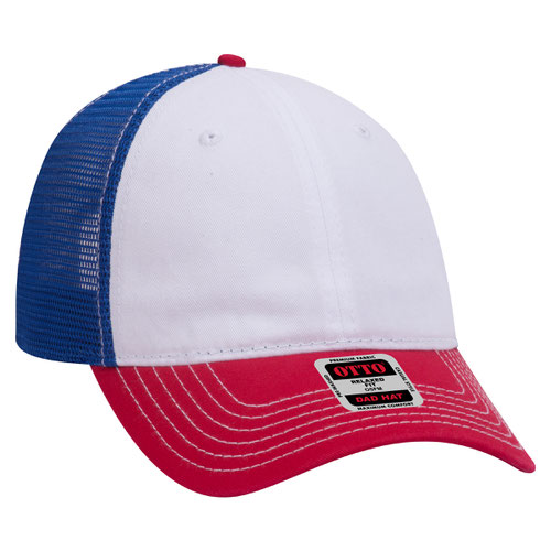 OTTO CAP® 6 Panel Low Profile Mesh Back Trucker Dad Hat
