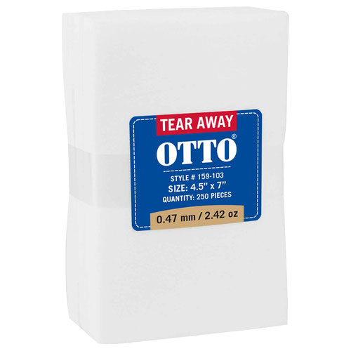 OTTO Embroidery Stabilizer Backing Tear Away Sheets