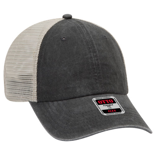 OTTO CAP® OTTO FLEX® Fitted 6 Panel Low Profile Mesh Back Trucker Hat