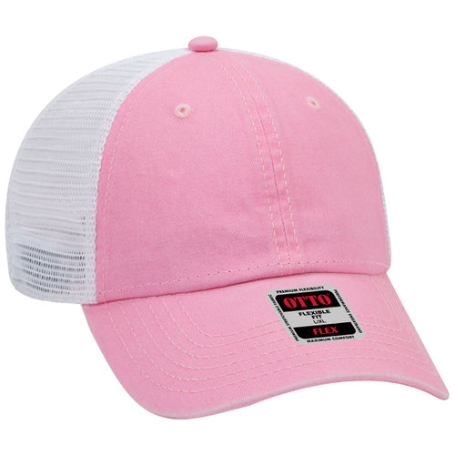 OTTO CAP® OTTO FLEX® Fitted 6 Panel Low Profile Mesh Back Trucker Hat