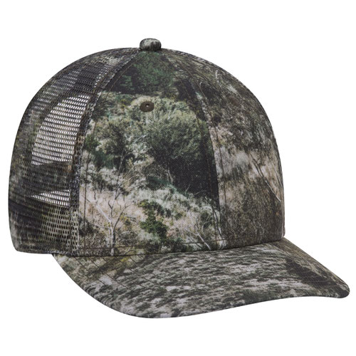 OTTO CAP® Mossy Oak Camouflage Superior Polyester Twill 6 Panel Low Profile Mesh Back Trucker Hat