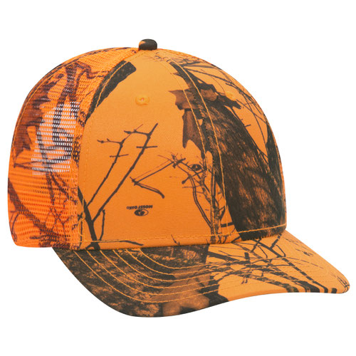 OTTO CAP® Mossy Oak Camouflage Superior Polyester Twill 6 Panel Low Profile Mesh Back Trucker Hat