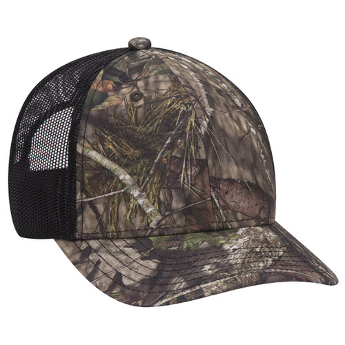 OTTO CAP® Mossy Oak Camouflage 6 Panel Low Profile Mesh Back Trucker Hat