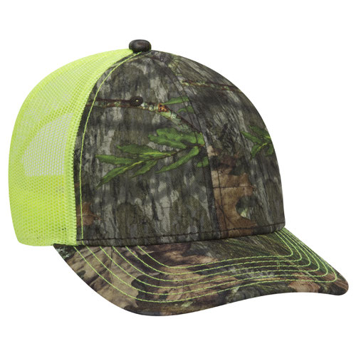 OTTO CAP® Mossy Oak Camouflage 6 Panel Low Profile Mesh Back Trucker Hat