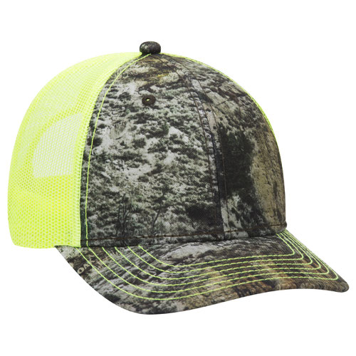 OTTO CAP® Mossy Oak Camouflage 6 Panel Low Profile Mesh Back Trucker Hat