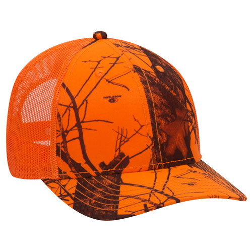 OTTO CAP® Mossy Oak Camouflage 6 Panel Low Profile Mesh Back Trucker Hat