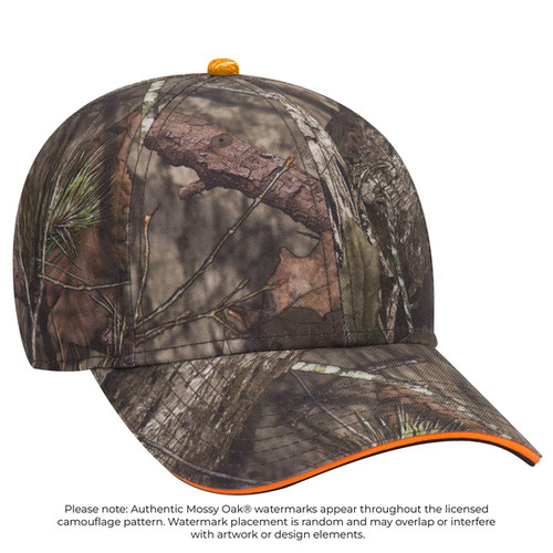 OTTO CAP® Mossy Oak Camouflage Sandwich Visor 6 Panel Low Profile Baseball Cap