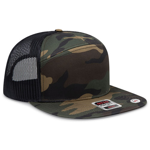 OTTO CAP® OTTO SNAP 7 Panel Pro Style Mesh Back Trucker Snapback Hat
