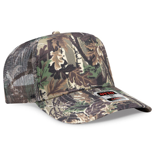 OTTO CAP® Camouflage 5 Panel Mid Profile Mesh Back Trucker Hat