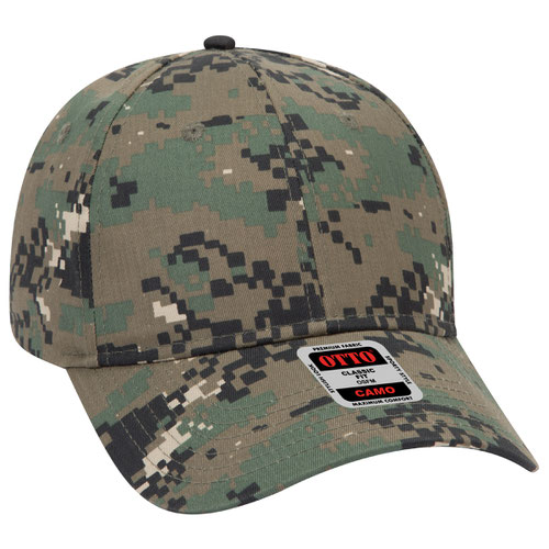 OTTO CAP® Camouflage 6 Panel Low Profile Baseball Cap