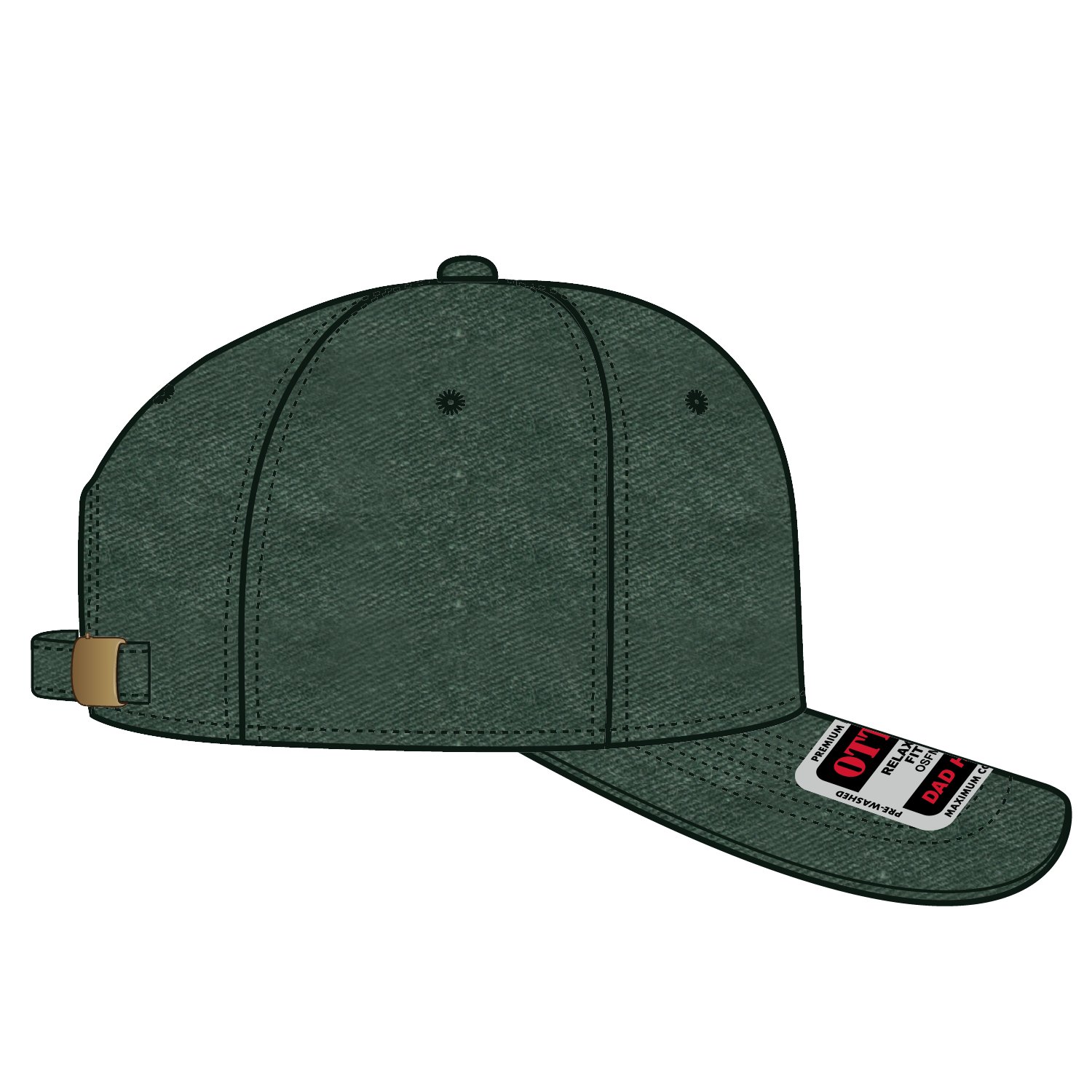 Ottocap Low Profile 6-Panel Cotton Twill Cap - Unstructured, Garment Washed, Pigment Dyed (Yellow) - View #10