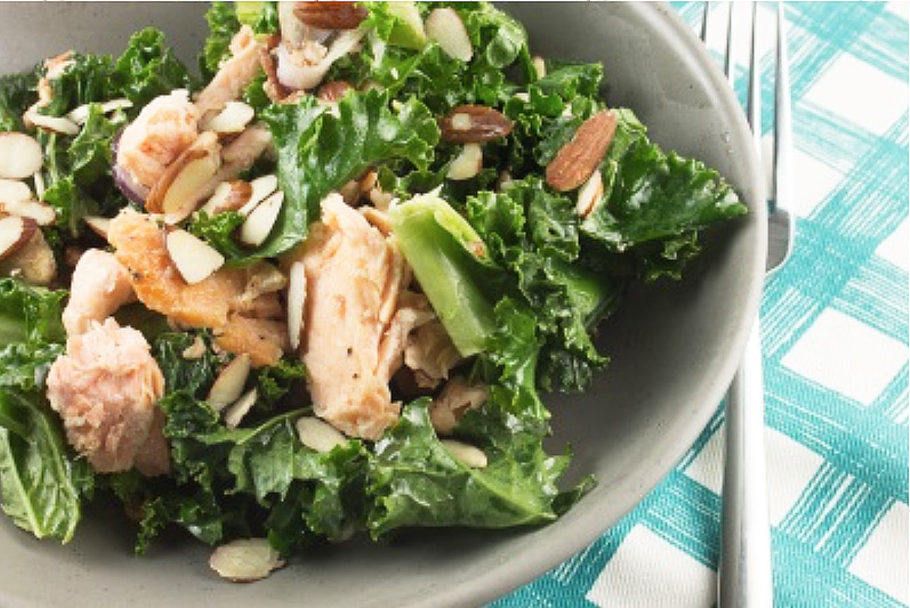 Salmon and Bacon Kale Salad Recipe