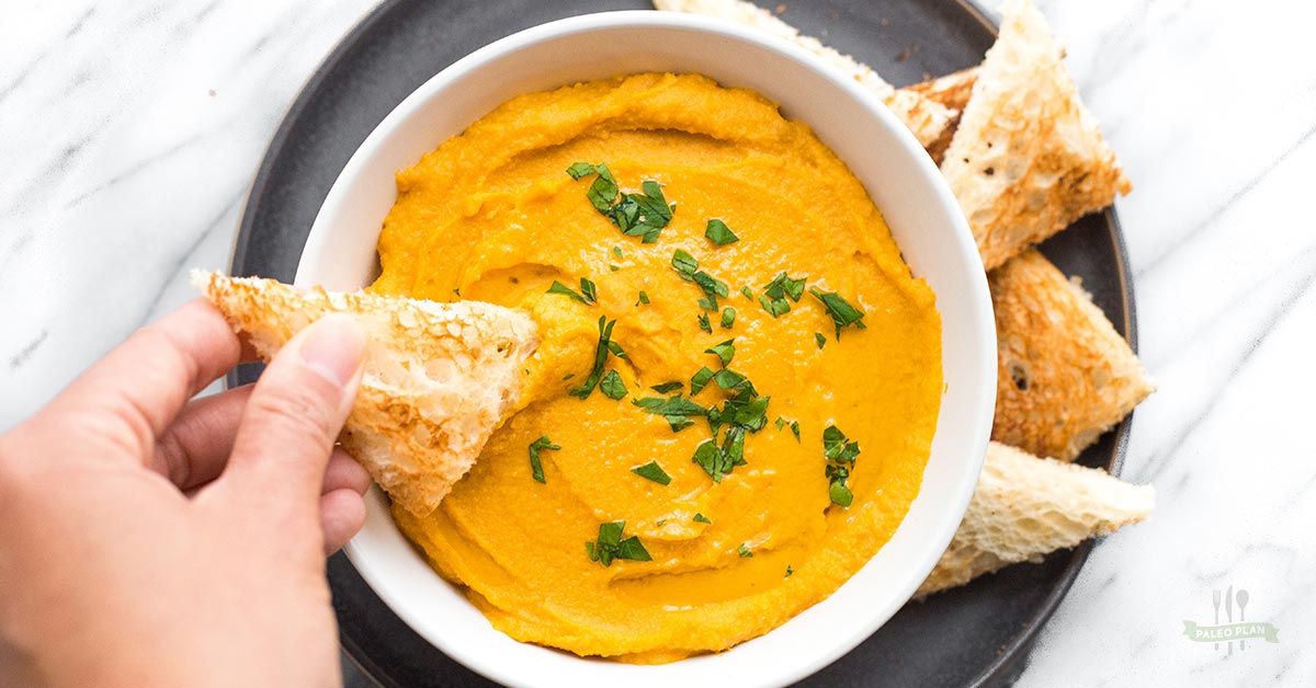 Creamy Sweet Potato "Hummus" | Gluten Free, Dairy Free, Paleo