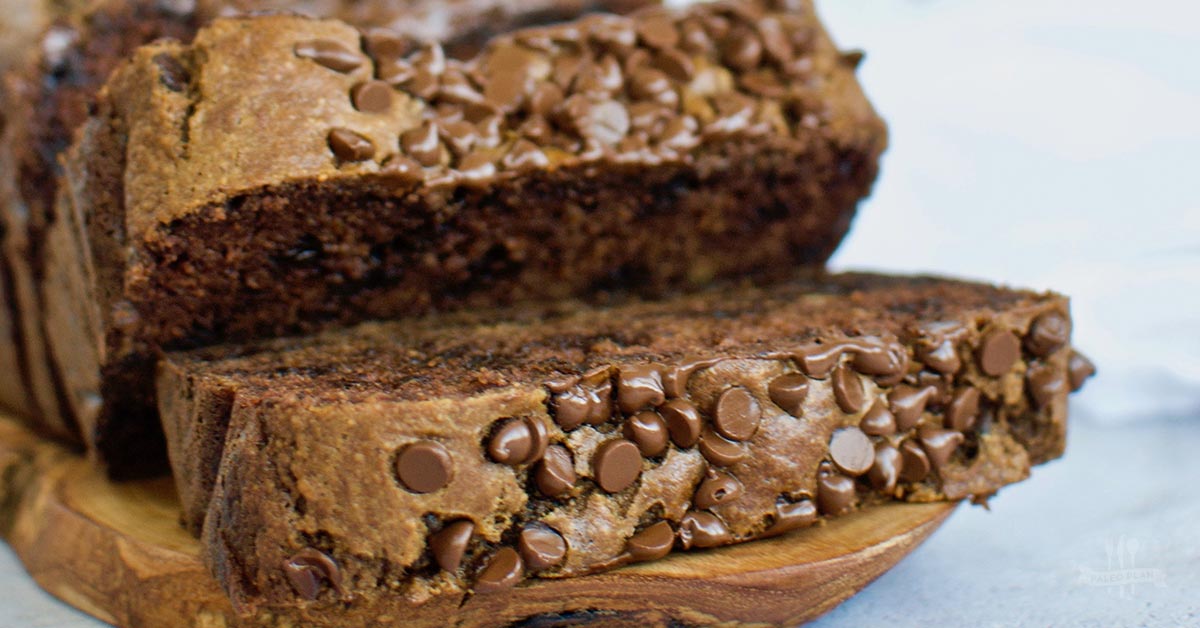 Chocolate Tahini Banana Bread | Paleo, Gluten Free, Dairy Free