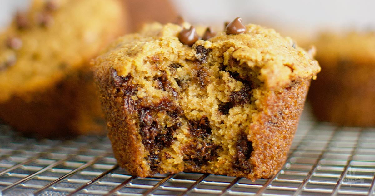 Chocolate Chip Sweet Potato Muffins | Paleo, Gluten Free, Dairy Free